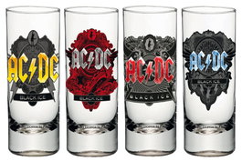AC/DC Set 4 verres à shot Black Ice