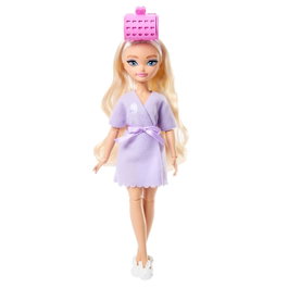 Barbie Peluquería Malibu Barbie Dream Besties Jgg38 Mattel - Poupée articulée avec accessoires de coiffure et maquillage, set de jeu de rôle