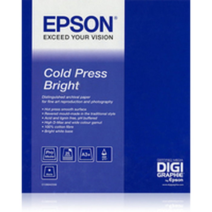 Papier pour aquarelle Epson GF Papel Artístico Cold Press Bright Blanc