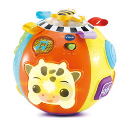 V-Tech Pelote interactive bébé Diverbola animaux et formes 80-577622, avec sons, lumières, sensor de mouvement, pour enfant à partir de 6 mois
