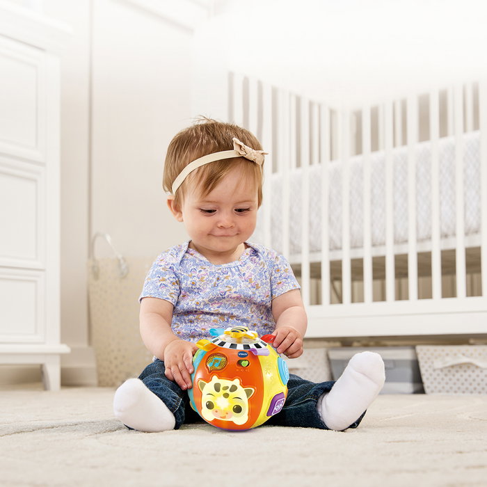 V-Tech Pelote interactive bébé Diverbola animaux et formes 80-577622, avec sons, lumières, sensor de mouvement, pour enfant à partir de 6 mois