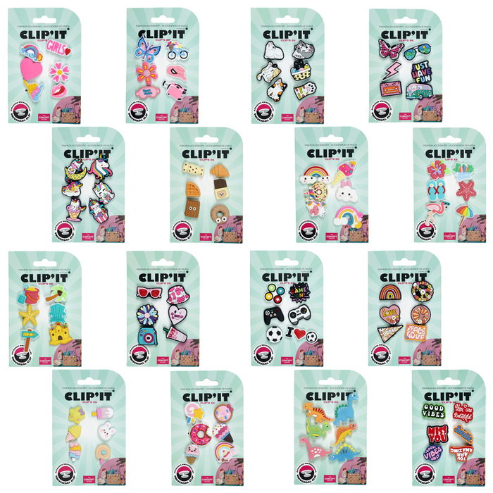 Home Deco Factory JGO. 6 CHARMS CLIP IT - Lot de 6 charms en PVC