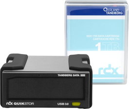 Tandberg Data Drive QuikStor RDX 8864-RDX Noir avec cassette 1 To