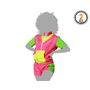 BigBuy Carnival Ensemble de Survêtement Court Rose Style Années 80