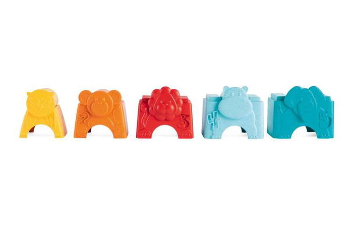 Chicco - Tour à empiler éducative 2 en 1 avec animaux, développe la logique et la motricité fine, jouet pour bébé de 6 mois à 3 ans, 10 pièces