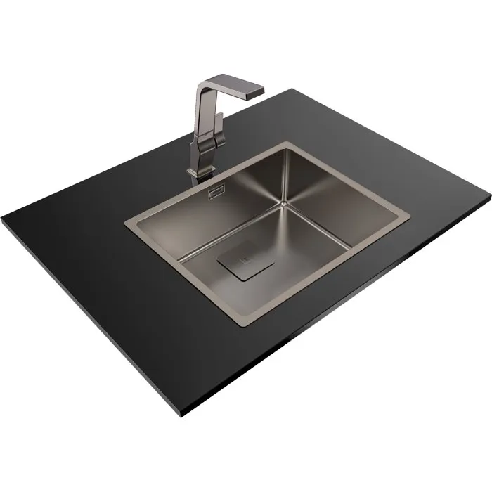 Teka FlexLinea Évier Inox PVD Titane 1 Bac Teka FlexLinea Évier Inox PVD Titane 1 Bac