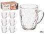 Vivalto Jarre à Bière 280 ml Transparent avec Anse 10.5x9x7.5 cm (Set de 24)