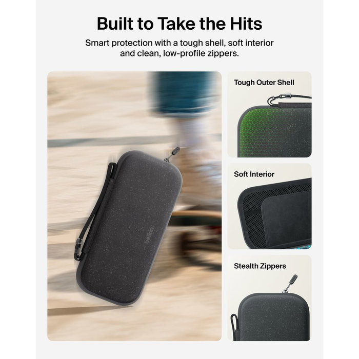 Belkin Pochette de transport pour Nintendo Switch 2 - Anthracite Belkin Pochette de transport pour Nintendo Switch 2 - Anthracite