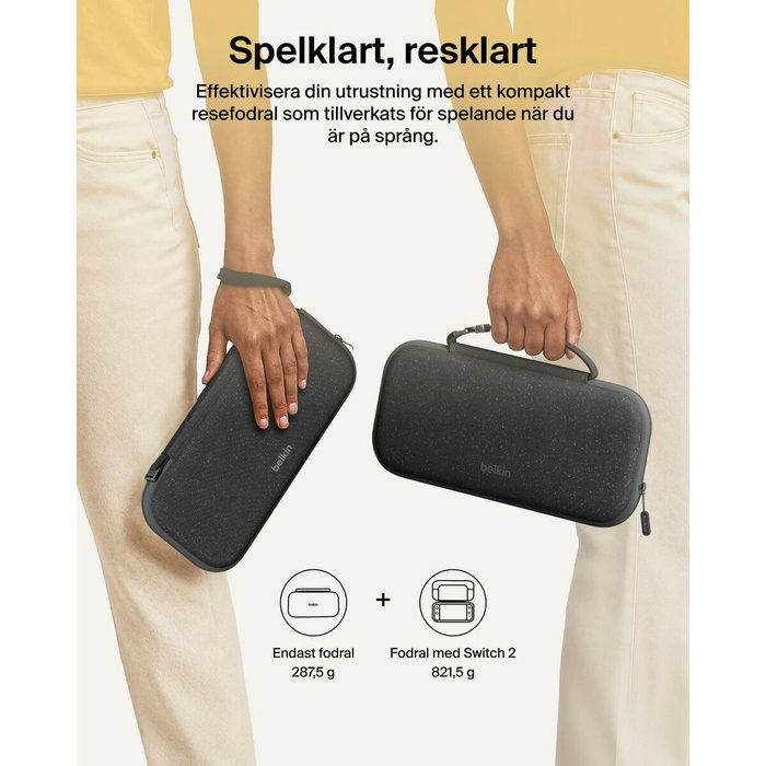 Belkin Pochette de transport pour Nintendo Switch 2 - Anthracite Belkin Pochette de transport pour Nintendo Switch 2 - Anthracite