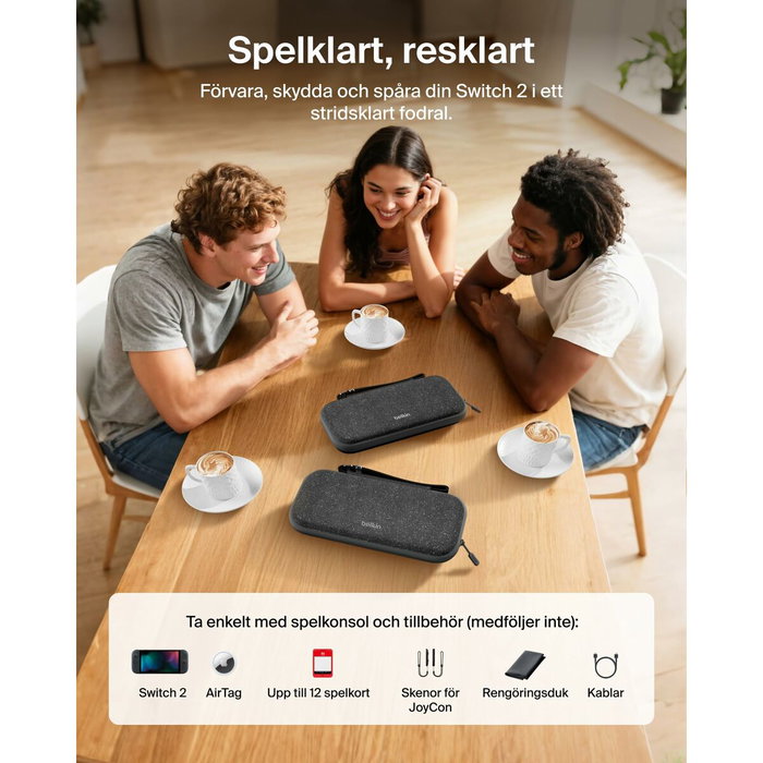 Belkin Pochette de transport pour Nintendo Switch 2 - Anthracite Belkin Pochette de transport pour Nintendo Switch 2 - Anthracite