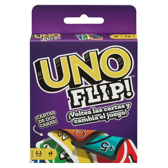 Mattel Games Uno Flip Side - Jeu de cartes à cartes réversibles - GDR44 - 7 ans et plus - 112 cartes - Jeu de société familial Mattel Games Uno Flip Side - Jeu de cartes à cartes réversibles - GDR44 - 7 ans et plus - 112 cartes - Jeu de société familial