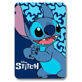 DISNEY Manta polar Stitch - Couverture polaire 100x140 cm en polyester 220 g/m²