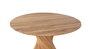 GINER Y COLOMER Table de Salle à Manger Ronde en Acacia et Manguier avec Base Spirale Sculpturale - Fabrication Artisanale - Finition Naturelle