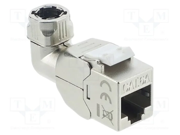 DELOCK Module RJ45 Keystone Cat 6a Angulaire Argent DELOCK Module RJ45 Keystone Cat 6a Angulaire Argent