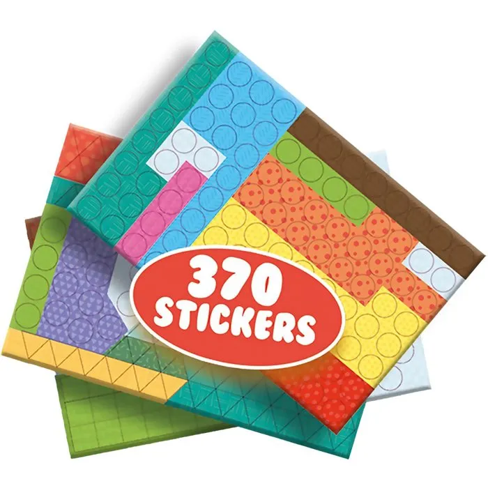 SES CREATIVE - J'apprends à coller et reconnaître les formes - Kit de motricité fine avec 370 stickers et 24 cartes - Activité créative 3-6 ans