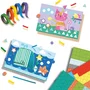 SES CREATIVE - J'apprends à coller et reconnaître les formes - Kit de motricité fine avec 370 stickers et 24 cartes - Activité créative 3-6 ans