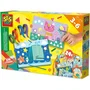 SES CREATIVE - J'apprends à coller et reconnaître les formes - Kit de motricité fine avec 370 stickers et 24 cartes - Activité créative 3-6 ans
