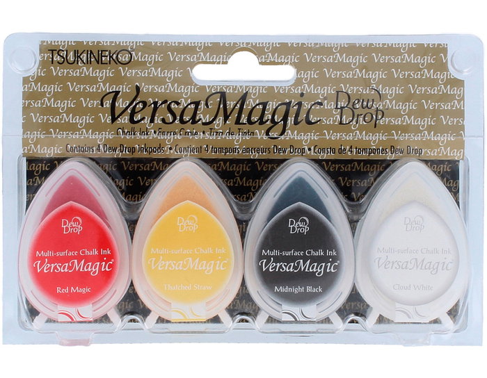 Tsukineko Set de 4 tampons d'encre VERSAMAGIC opaques effet craie Tsukineko Set de 4 tampons d'encre VERSAMAGIC opaques effet craie