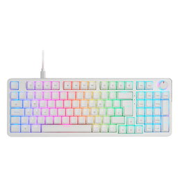Mars Gaming MKPROWYES Silentswitch RGB Clavier Mécanique Gaming Blanc AZERTY Switch SNK Bleu/Jaune USB