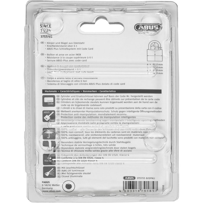 Abus Granit 37ST/55 SL 10 - Bleu / Argent