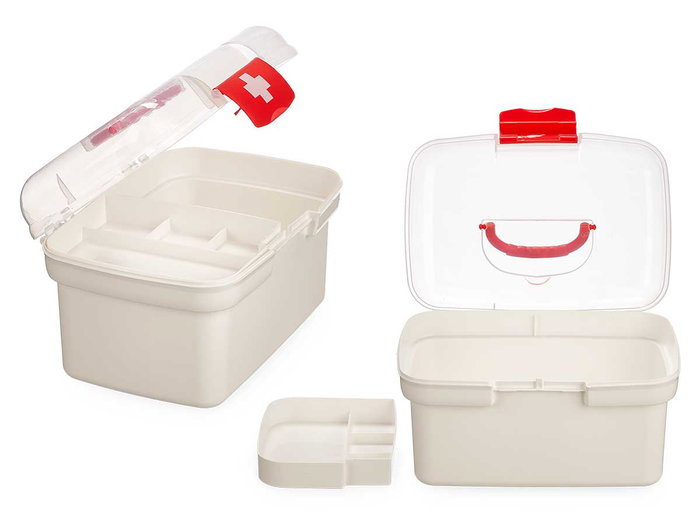 KIPIT CAJA BOTIQUIN ASA PEQ Transparente-Rojo KIPIT CAJA BOTIQUIN ASA PEQ Transparente-Rojo