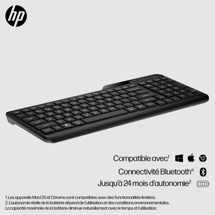 HP Clavier Bluetooth multi-périphériques HP 460 Noir HP Clavier Bluetooth multi-périphériques HP 460 Noir