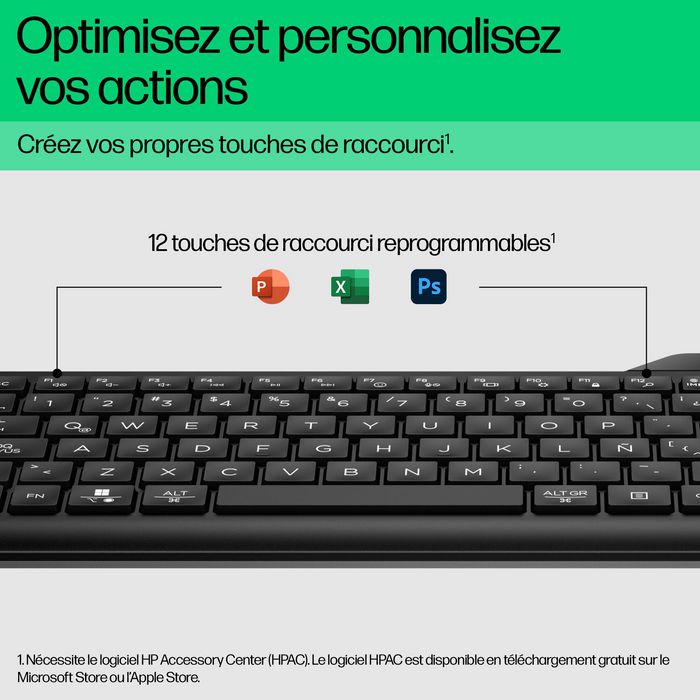 HP Clavier Bluetooth multi-périphériques HP 460 Noir HP Clavier Bluetooth multi-périphériques HP 460 Noir