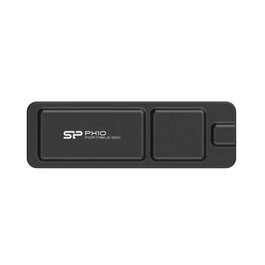 Silicon Power Disque Dur Externe SSD PX10 2 To USB 3.2 Gen 2 Vitesse 1050 Mo/s Aluminium