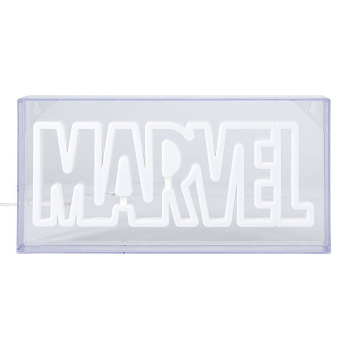 Paladone Lampe LED Néon Logo Marvel, avec câble USB-C, à poser ou suspendre