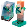 PUCKATOR Figurine Solaire Minecraft Alex - Figurine Décorative avec Panneau Solaire pour Jardin ou Balcon