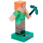 PUCKATOR Figurine Solaire Minecraft Alex - Figurine Décorative avec Panneau Solaire pour Jardin ou Balcon