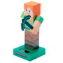 PUCKATOR Figurine Solaire Minecraft Alex - Figurine Décorative avec Panneau Solaire pour Jardin ou Balcon