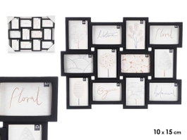 GIFTDECOR Porte-photos 12 photos 10x15cm Negro
