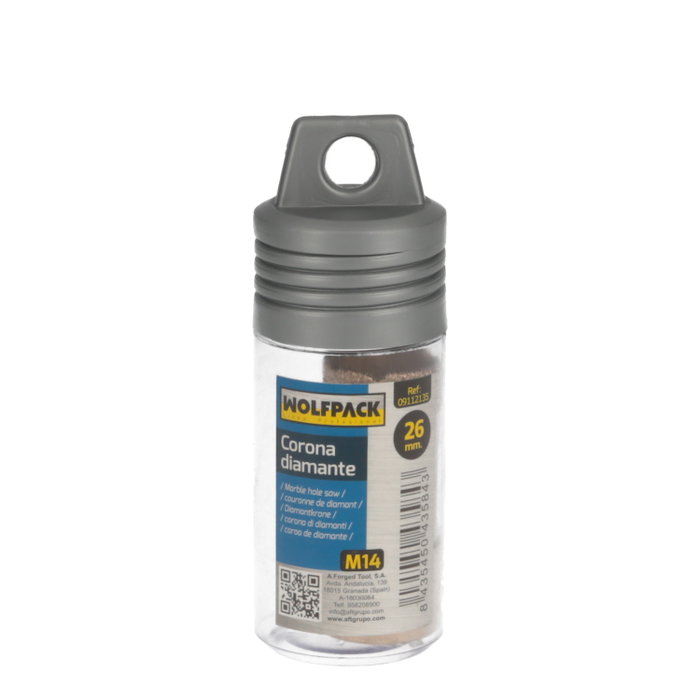WOLFPACK LINEA PROFESIONAL Couronne Diamante M14 Ø 26 mm WOLFPACK LINEA PROFESIONAL Couronne Diamante M14 Ø 26 mm