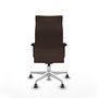 Piqueras Y Crespo Fauteuil Albacete Marron foncé avec mécanisme synchrone et base blanche