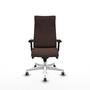 Piqueras Y Crespo Fauteuil Albacete Marron foncé avec mécanisme synchrone et base blanche