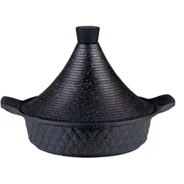 Baumalu Tajine en fonte d'aluminium antiadhésif 28 cm - Pour tous feux dont induction - Avec couvercle