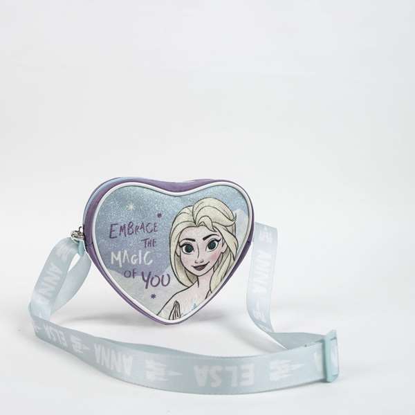 Cerdá Sac à Main Coeur Frozen - Sac à Dos pour Enfant - 15 x 14 x 4 cm - Bleu - Dès 3 Ans