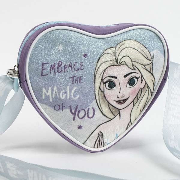 Cerdá Sac à Main Coeur Frozen - Sac à Dos pour Enfant - 15 x 14 x 4 cm - Bleu - Dès 3 Ans