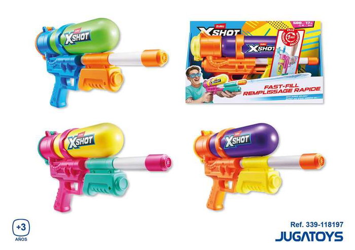 Zuru X-Shot Retro 80's Super Splash Pistolet à eau recharge rapide 22x40x7.6cm dès 5 ans