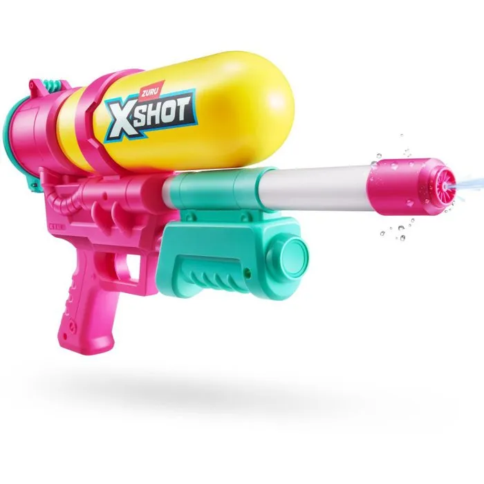 ZURU XSHOT Water Fast-Fill Retro Blaster - Pistolet à eau rétro, recharge rapide 1 seconde, réservoir 750 ml, portée 10 m, à partir de 5 ans