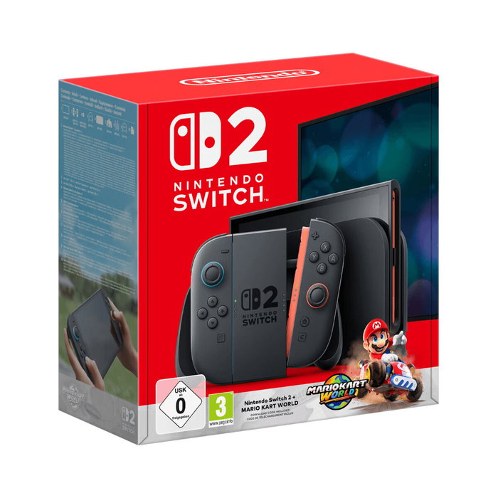 Nintendo Switch 2 + Mario Kart World-Set (Noir, Joy-Cons Bleu Clair & Rouge Clair) inevitable Nintendo Switch 2 + Mario Kart World-Set (Noir, Joy-Cons Bleu Clair & Rouge Clair) inevitable
