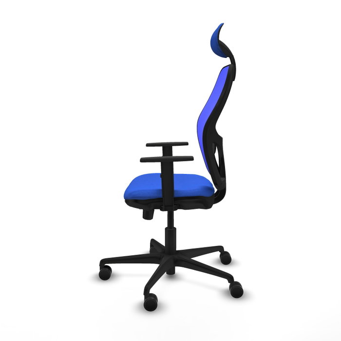 Piqueras y Crespo Chaise de Bureau Jorquera avec Appui-tête et Support Lombaire Bleu