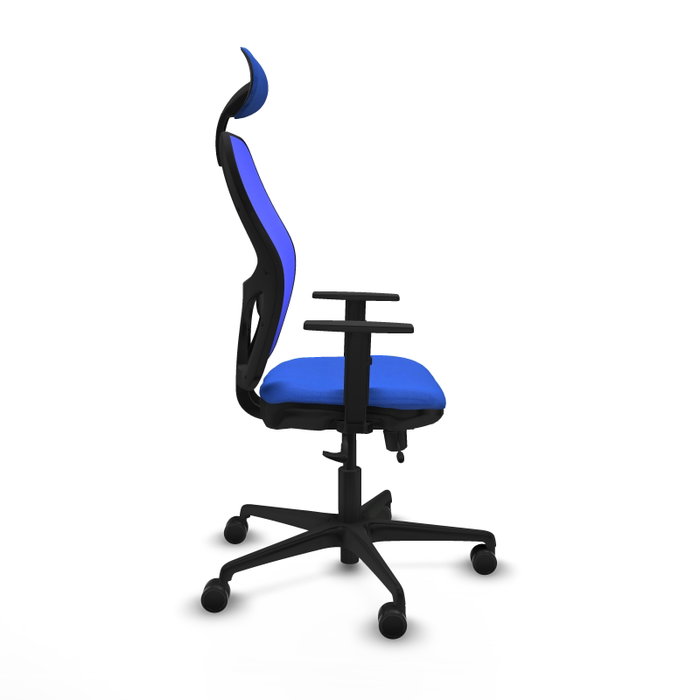Piqueras y Crespo Chaise de Bureau Jorquera avec Appui-tête et Support Lombaire Bleu