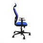 Piqueras y Crespo Chaise de Bureau Jorquera avec Appui-tête et Support Lombaire Bleu