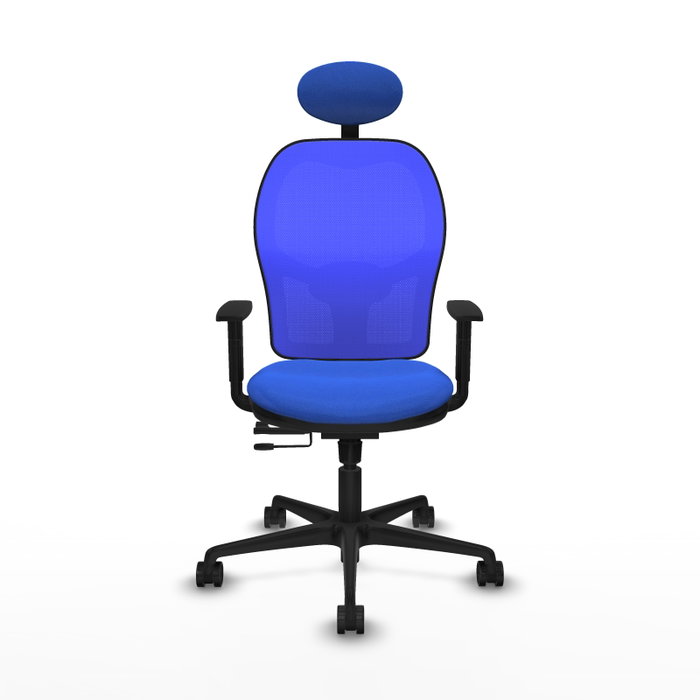 Piqueras y Crespo Chaise de Bureau Jorquera avec Appui-tête et Support Lombaire Bleu