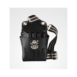 Zzmen Trousse de toilette noire barber hipster avec motif crâne pour homme