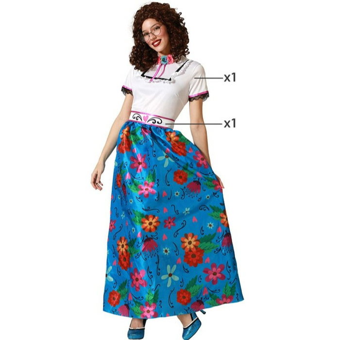BigBuy Carnival Déguisement Colombienne Femme Adulte Bleu M/L