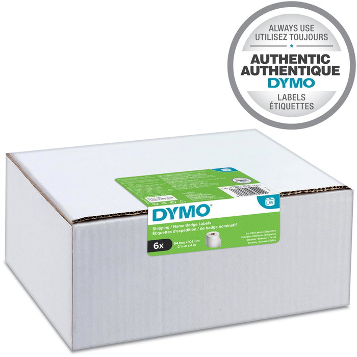 DYMO Label Writer S0722430 Pack de 24 étiquettes blanches DYMO Label Writer S0722430 Pack de 24 étiquettes blanches