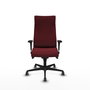 Piqueras Y Crespo Fauteuil de bureau Albacete, mécanisme synchrone, similicuir Grenat